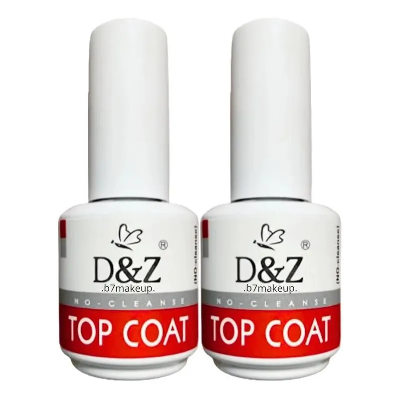 2x Top Coat D&amp;z Blindagem Unhas Gel Led Uv Manicure 2 Unid D