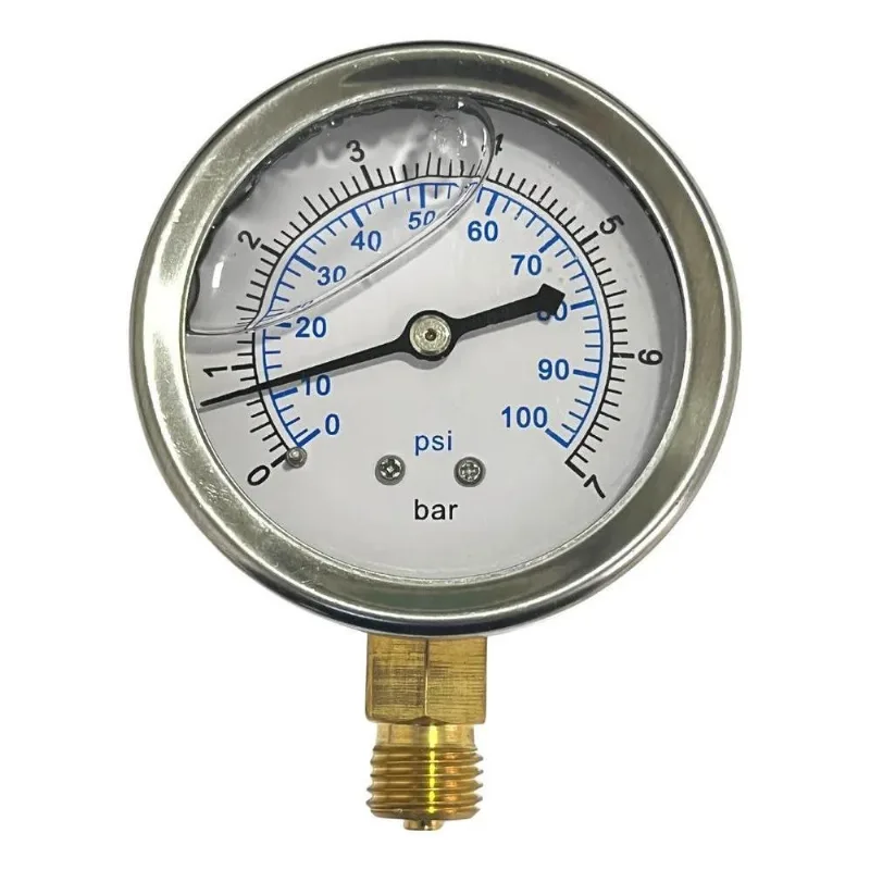 3x Relógio Manômetro De Pressão Até 100psi / 7bar