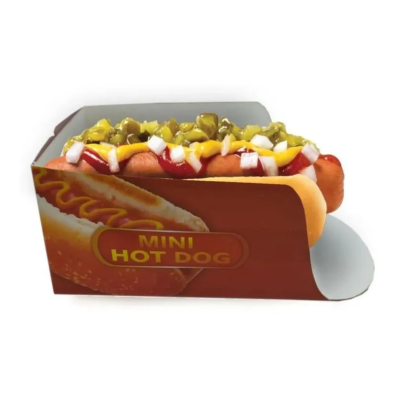 10x Embalagem Caixa Caixinha Mini Hot Dog Cachorro Quente 1