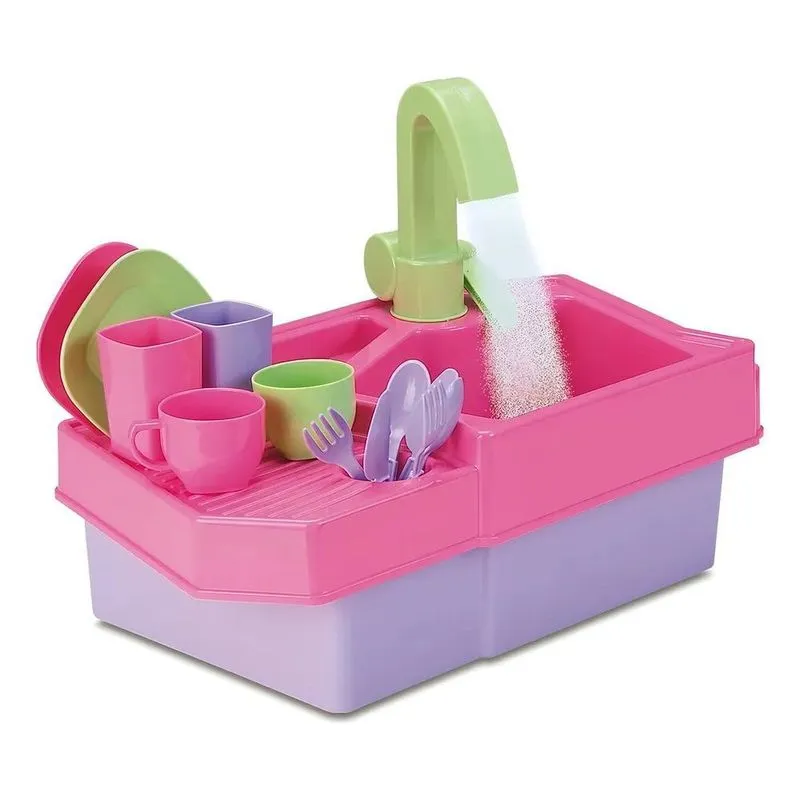2x Pia Cozinha Infantil Saí Água Mamy Cook Acqua Menina Cor