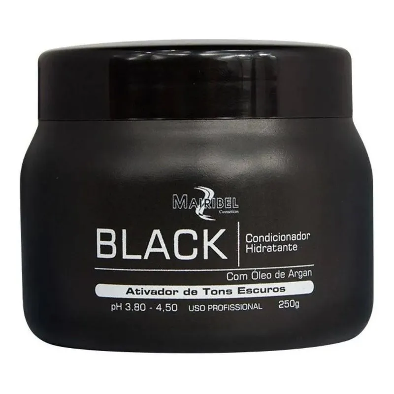 Máscara Matizadora Black 250g Mairibel Ativador Tons Pretos