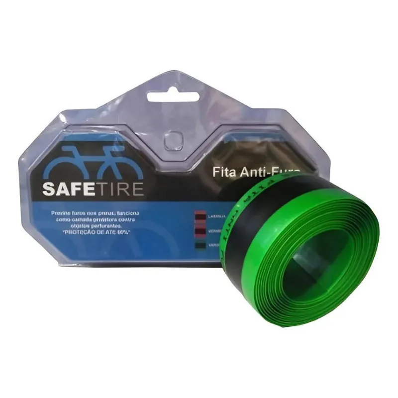 Fita Anti-furo Safetire 35mm Verde Para Aro 26 27,5 29 O Par