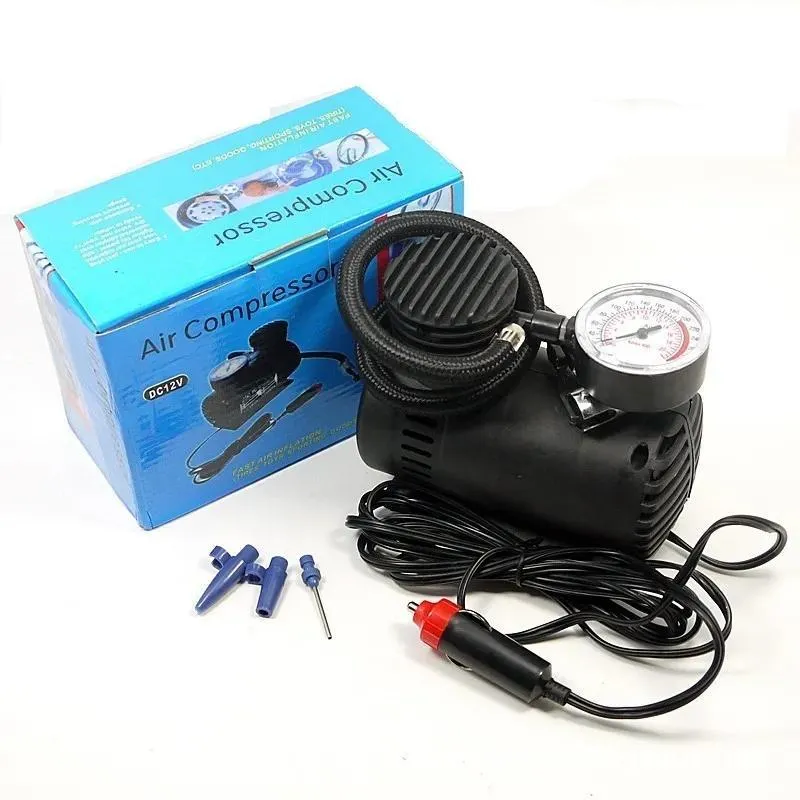 Bomba De Encher Pneu De Carro Bike Moto Portátil Digital Cor