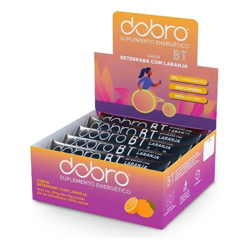 3x Dobro Bt Gel De Carboidrato - 10 Unidades De 30 Gramas Ca