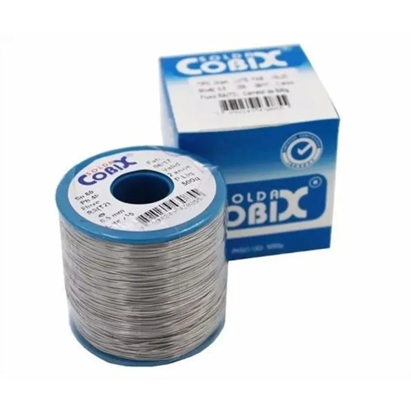 Solda Estanho 60x40 1.5mm Com Fluxo Ra (t2) Rolo 500g - Cobix