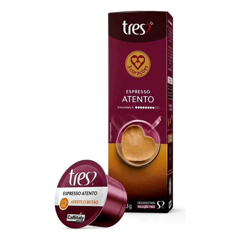 5x Tres Espresso Arábica E Robusta - 1 - Kit - 10