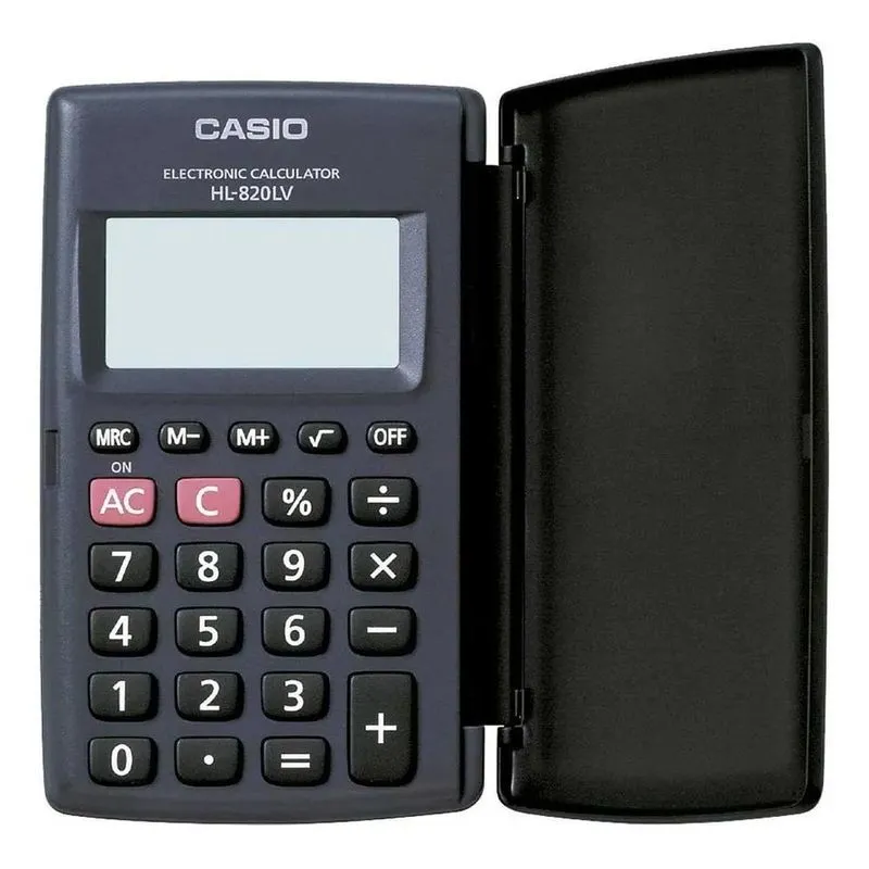 3x Calculadora Portátil Casio 8 Dígitos Hl-820lv-bk Preto