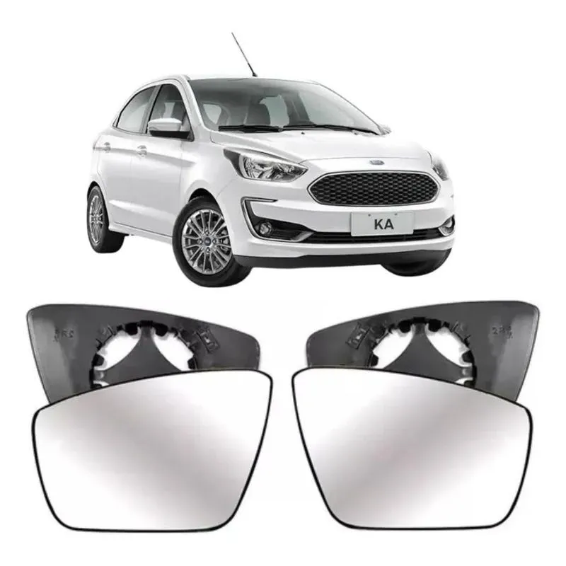 3x Vidro Lente Retrovisor Espelho Ford Ka 2017 A 2