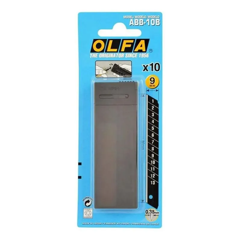 3x Estojo De Lâminas Olfa 9mm Abb-10b 10 Lâminas