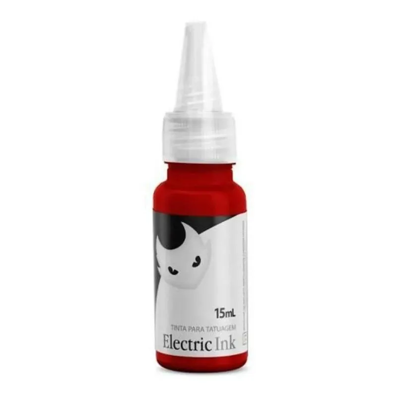 10x Tinta Tattoo Electric Ink Profissiona Vermelho Bombeiro