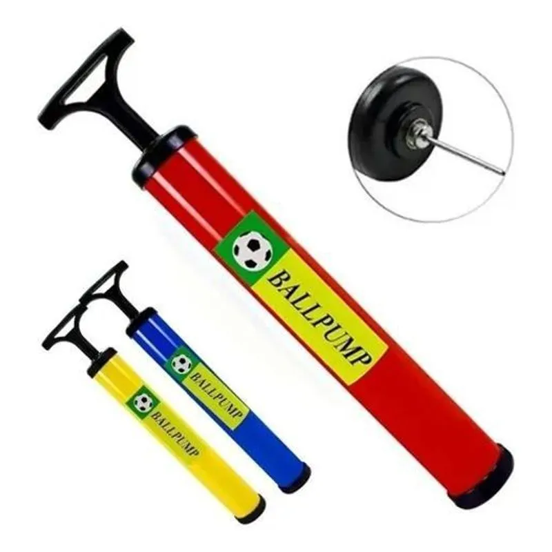 3x Bomba De Ar Manual Para Encher Bola Futebol Vôlei Com Bic