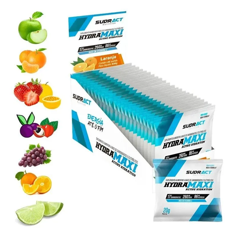 Repositor Isotônico Hydramaxi 25 Saches De20g Guaraná Com Aç
