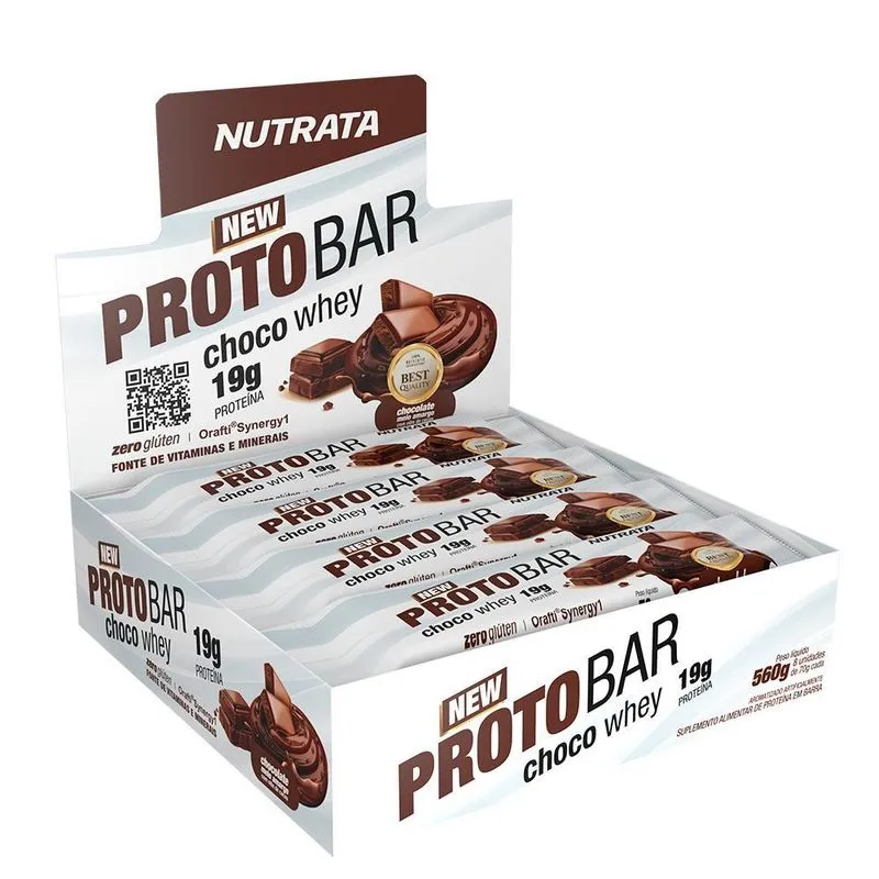 Barra De Proteína Protobar 70g Nutrata Caixa 8 Unidades