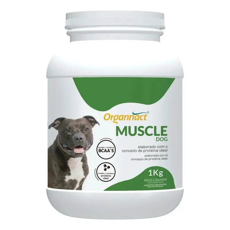 5x Suplemento Muscle Dog Organnact Para Massa Muscular - 1 K