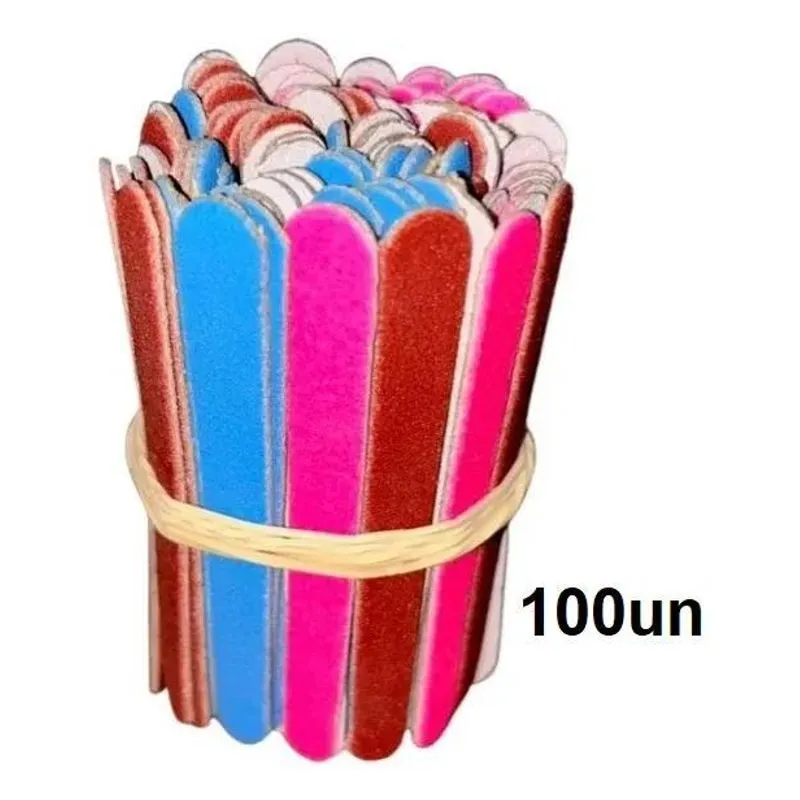 3x Monolo Lixa Unha Marca Monolo Reta Colorida