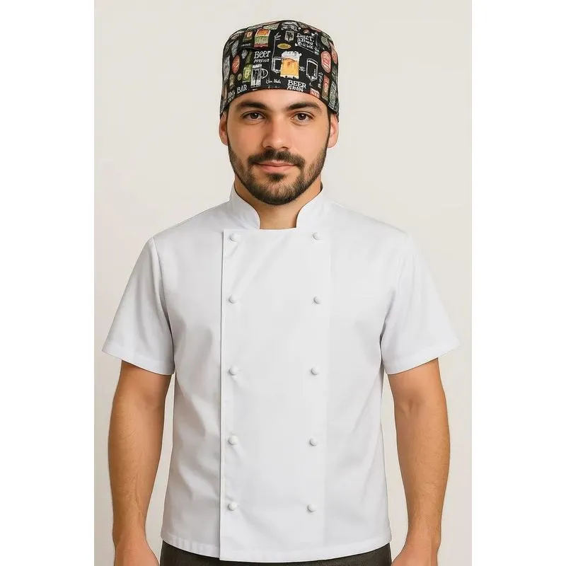 3x Roupa Chef De Cozinha Dolmã Masculino Manga Curta Oxford