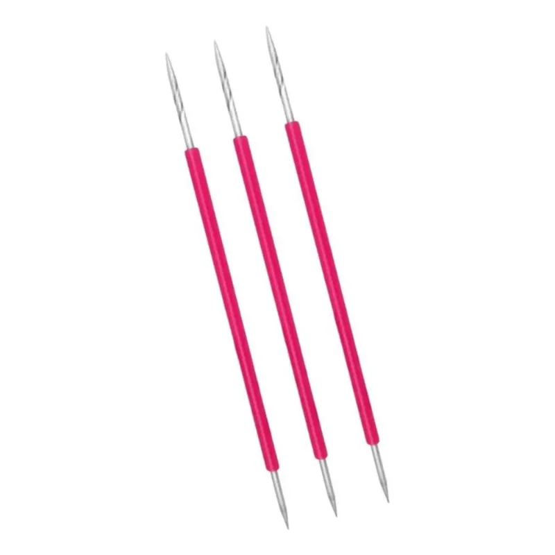 3x Kit 3 Palitos Duplo Inox Manicure Pedicure Isis Cutelaria
