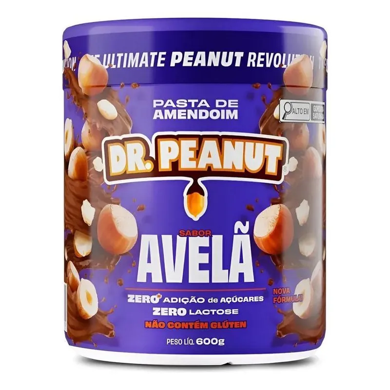 Pasta De Amendoim Gourmet Pote 600g Chocolate Dr. Pe Avelã