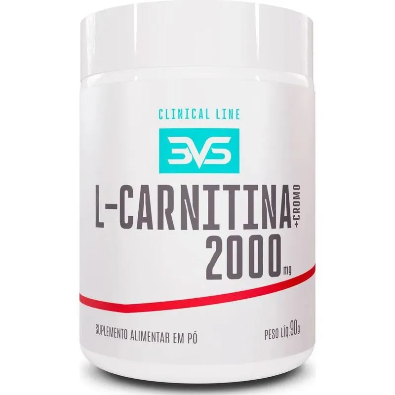 3x L Carnitina 2000mg Com Cromo Em Pó 100% Puro - Fórmula Ex
