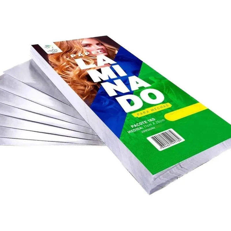10x Papel Para Mechas Laminado 11x25 Luzes (340 Folhas) 1kg