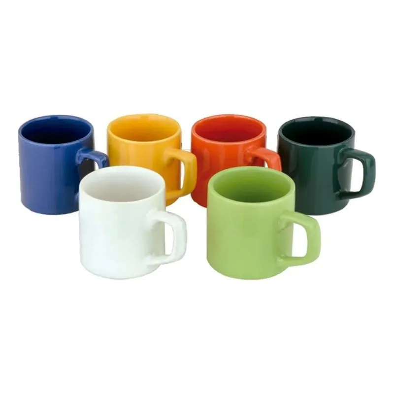 10x Jogo De Canecas Café Colors 85 Ml 6 Class Home