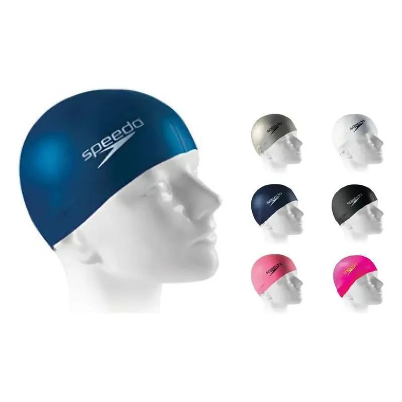5x Touca Natação Speedo Flat Cap Silicone