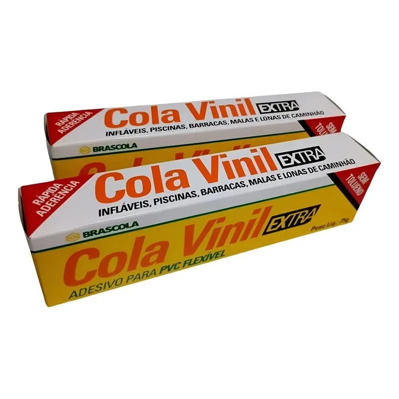 10x Cola Vinil Extra Líquida Brascola 75g 2unidades