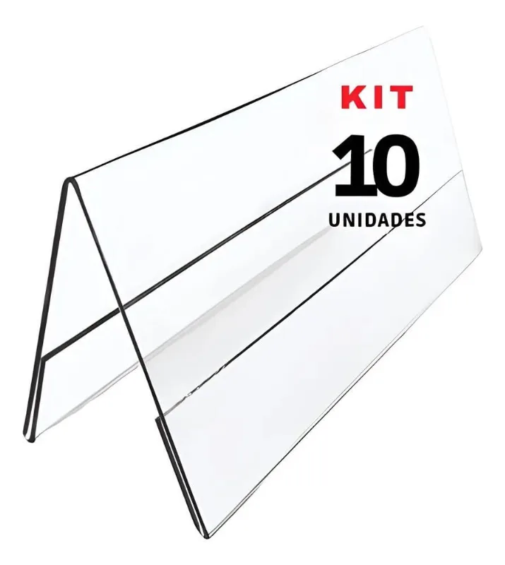 10 Display Prisma Acrílico De Mesa 20x10
