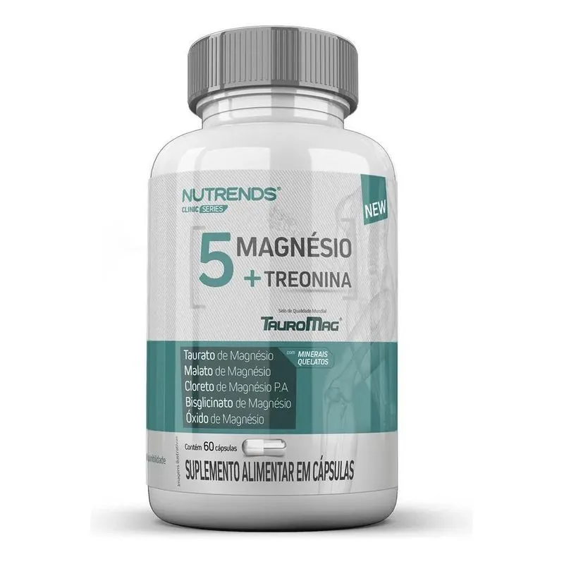 5 Magnésio Taurato Malato Cloreto Bisglicinato E Oxido + Tre