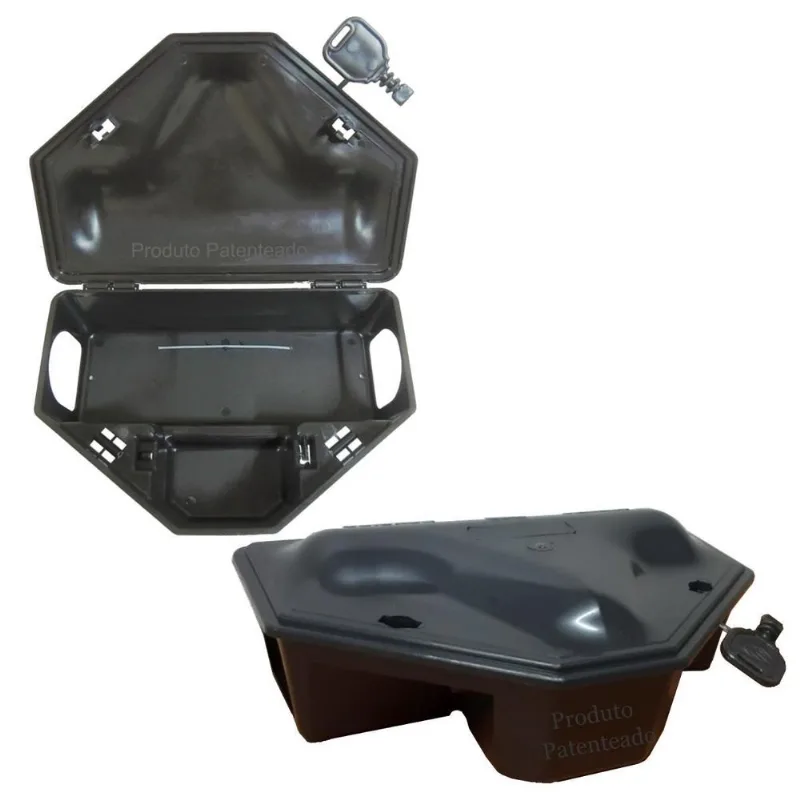 Kit 30 Freerat Porta Iscas Resistente Pega Ratos 2 Travas