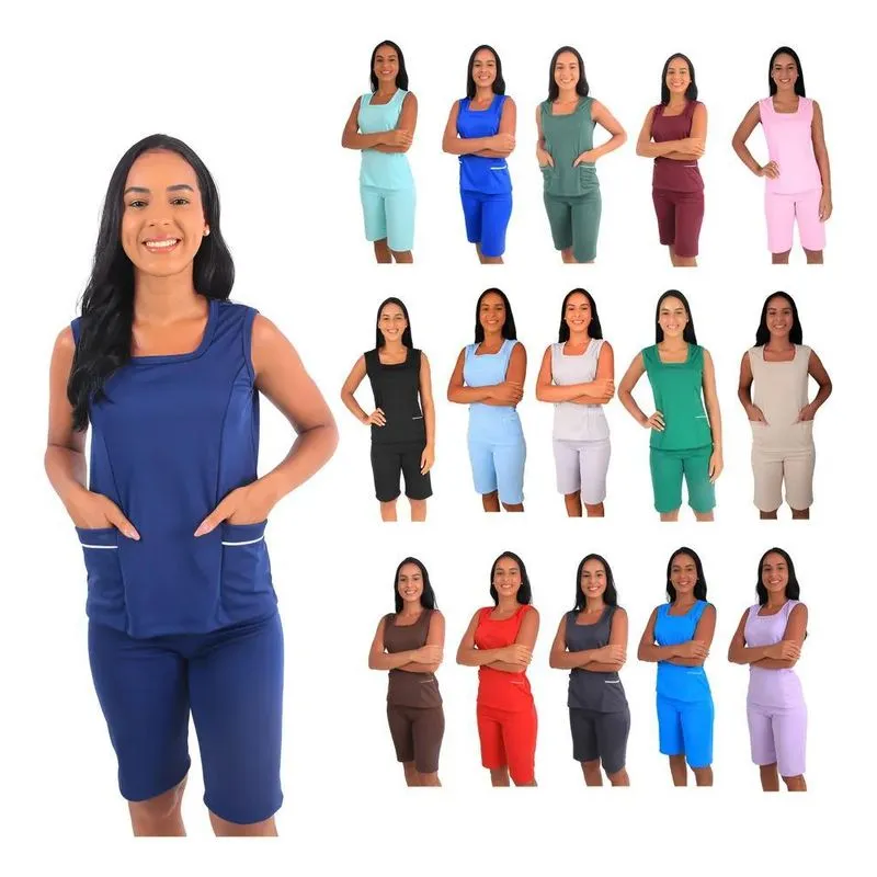 Conjunt Uniforme Babá Domestica Camareira Copeira Fa Cinza X