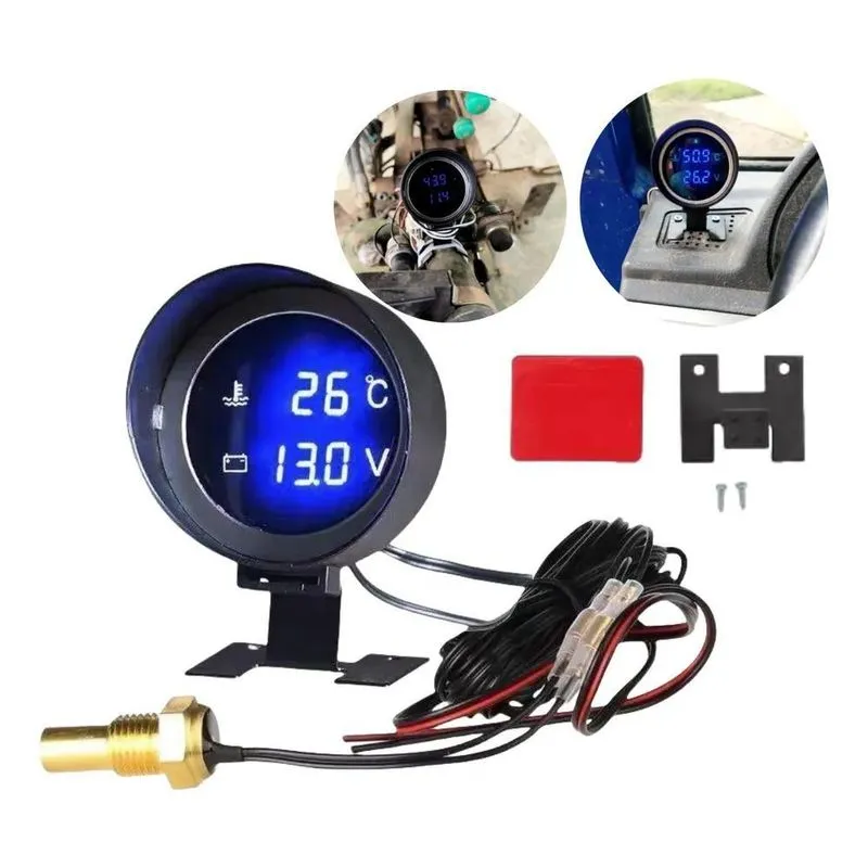 10x Marcador De Temperatura Automotivo Universal+voltímetro