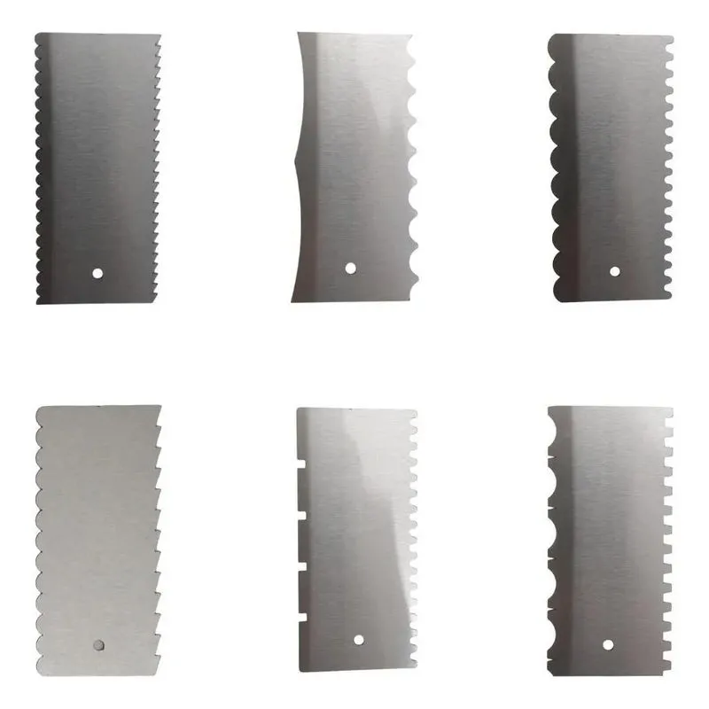 Kit 6 Espátulas Para Confeiteiro Decorativa Bolo Inox