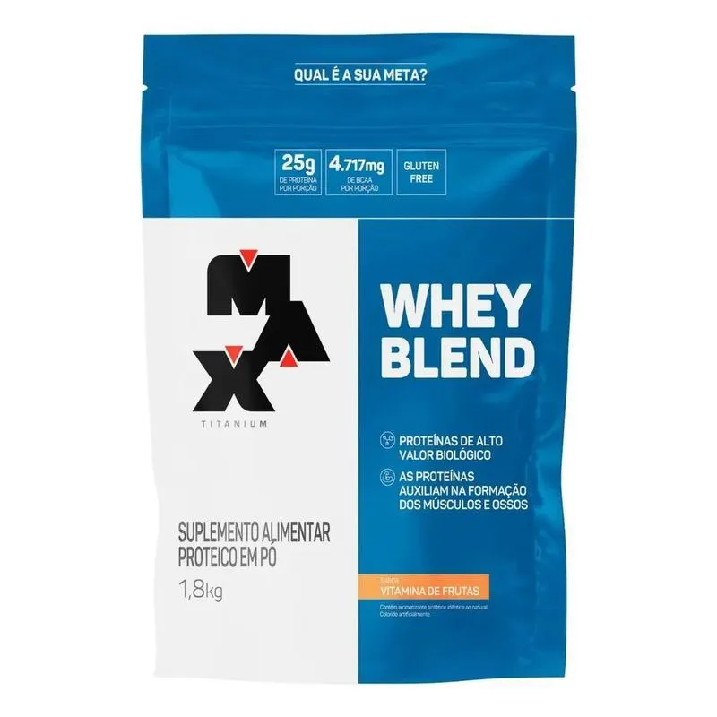 10x Whey Blend Concentrado 1,8 Kg - Max Titanium Sabor Vita