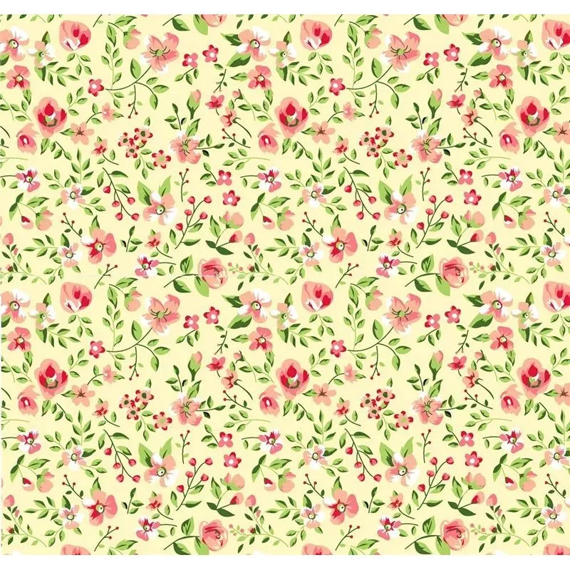 Tecido Tricoline Coleção Floral 50cm X 1,50mt 100% Algodão