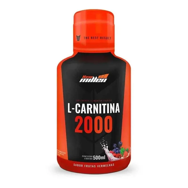 5x Suplemento Em Líquido New Millen L-carnitina Sabor Frutas