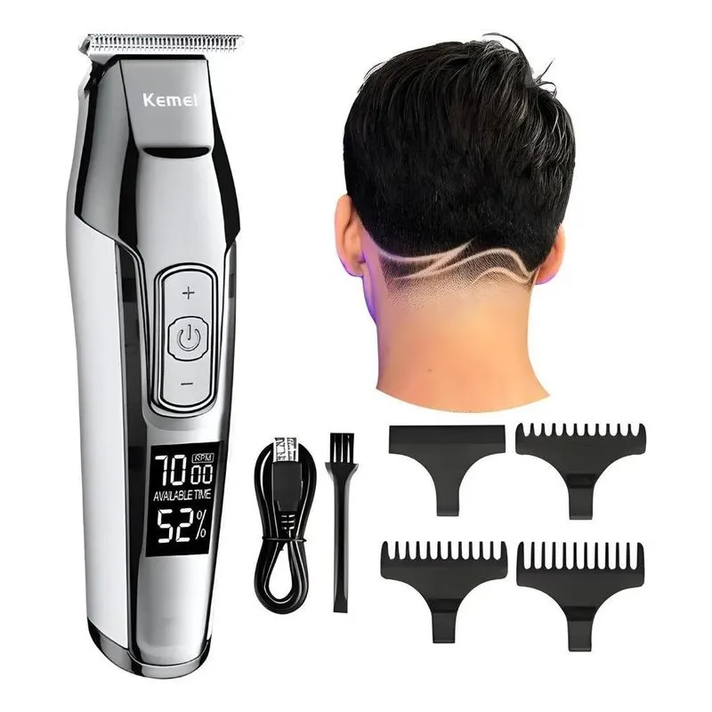 10x Maquina Cortar Cabelo Kemei 5027 Elétrico Profissional