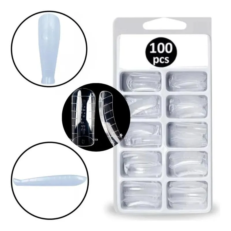 Molde F1 Unhas Gel Poligel Alongamento Polygel 100 Unidades