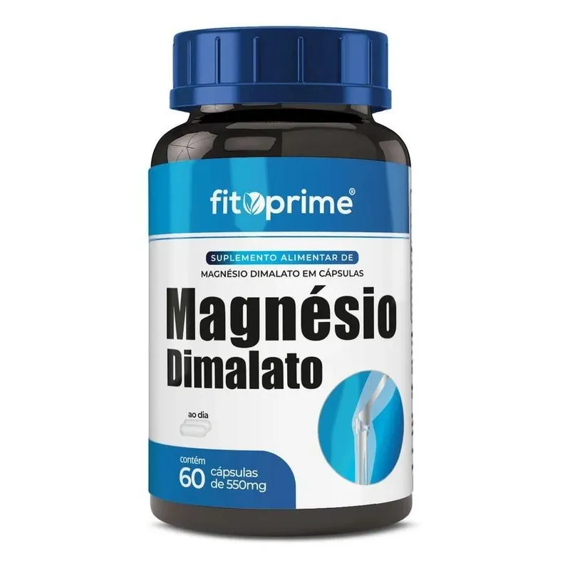 2x Magnésio Dimalato Fitoprime Pote 60 Cápsulas Sabor Neutro