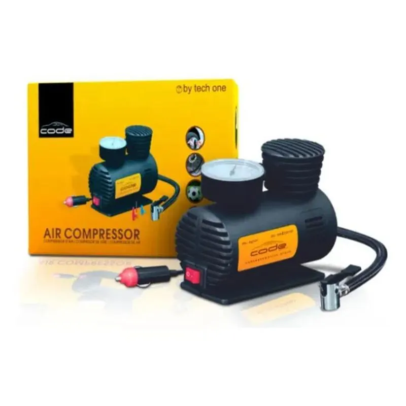 Mini Compressor Ar 300psi Pra Pneu Carro Moto Bicicleta Cor