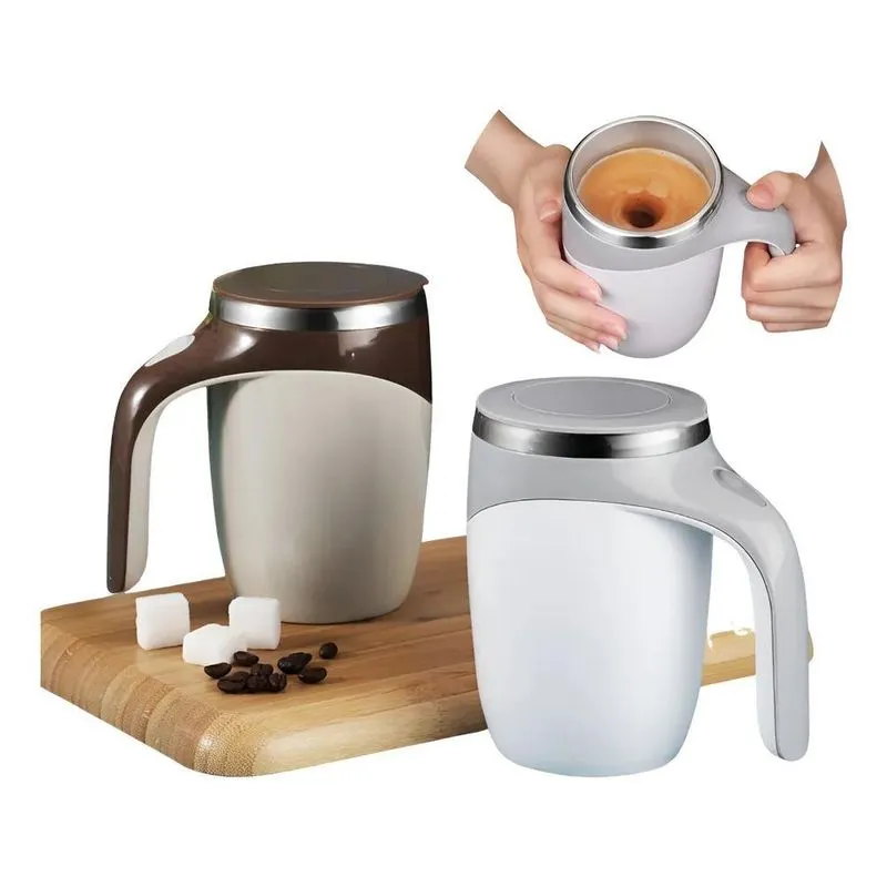 Caneca Térmica Copo Magnética Misturador Mixer Café Branco