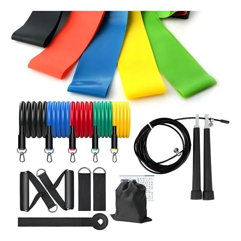 Kit 17 Itens Jcanova Store Elasticos Extensor 5 Mini Bands C