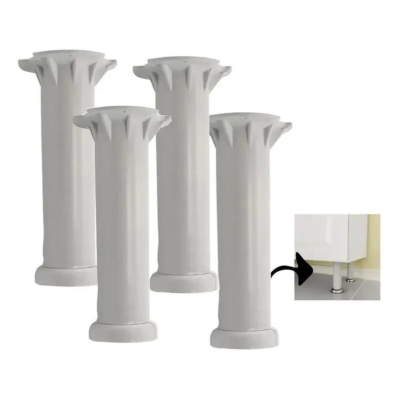 Kit 4 Peças - Pé Para Armário Itatiaia Branco