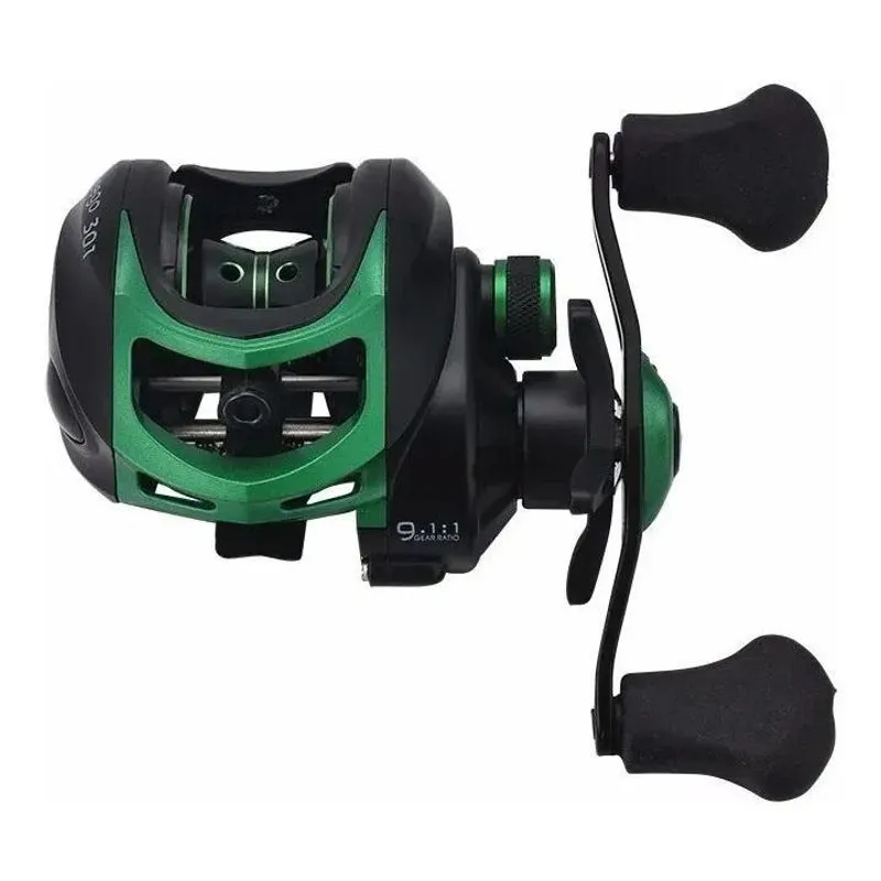 5x Carretel Carretilha Lizard Meego 301 Direito Color Preto