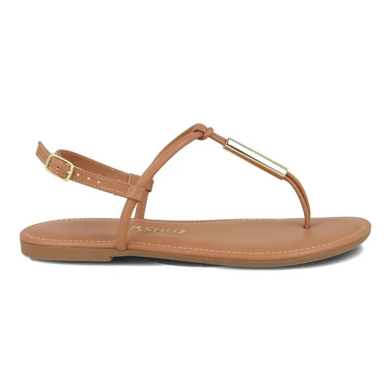 Sandália Rasteira M Shuz Casual Feminina Cappuccino 39