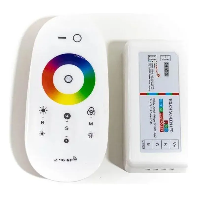 3x Controladora + Controle Rgb Touch Rf 2.4g P Fita Led Pisc