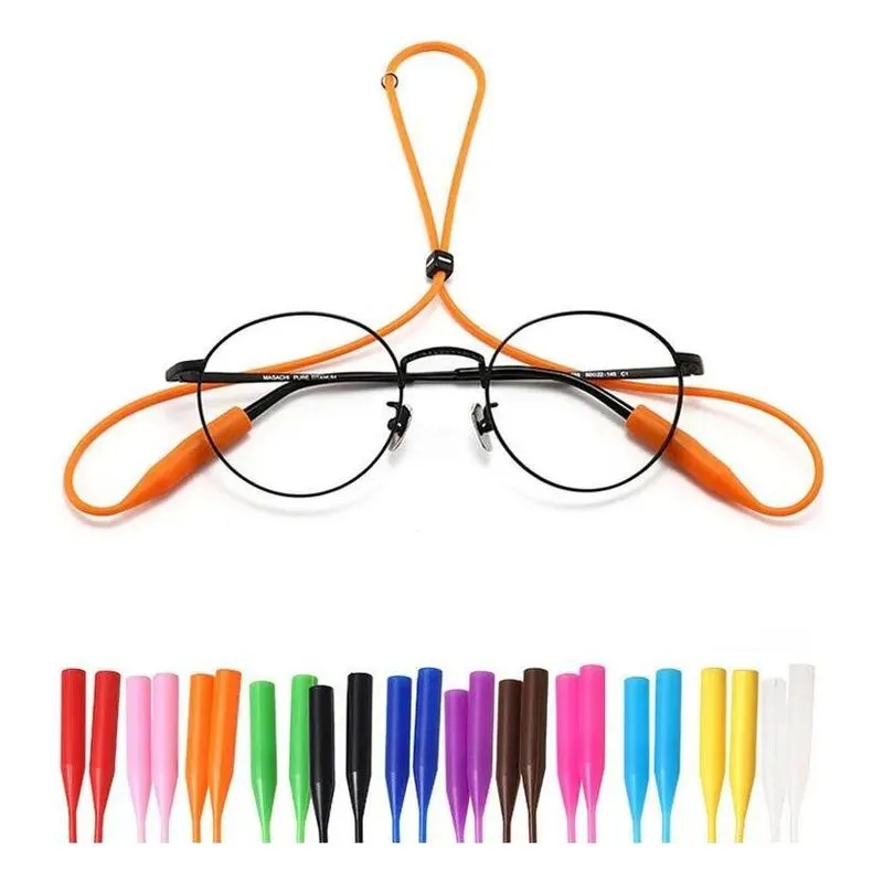 01 Cordinha Óculos Cordão Moda Corrente Silicone Colo Preto