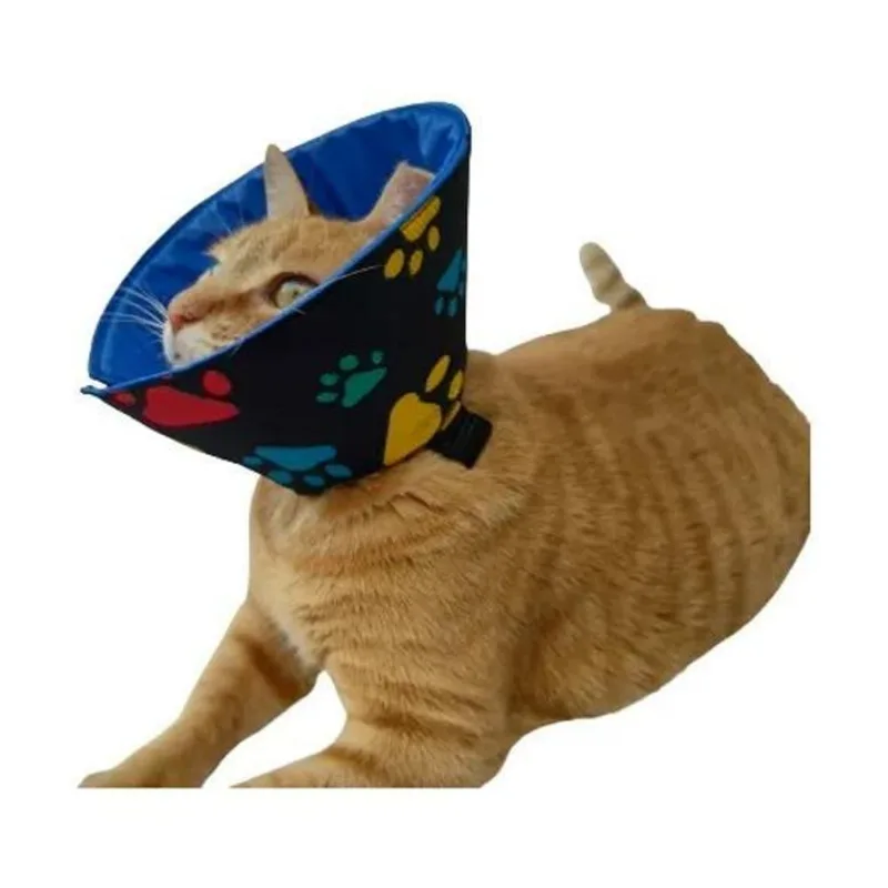 2x Colar Elizabetano Em Tecido Para Gatos- Tamanhos Diversos