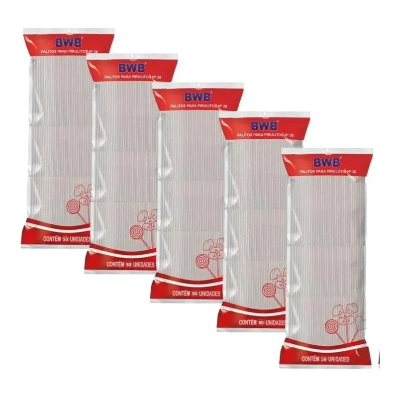 3x 250 Palitos Para Pirulito Topper De Bolo Transparente 28c