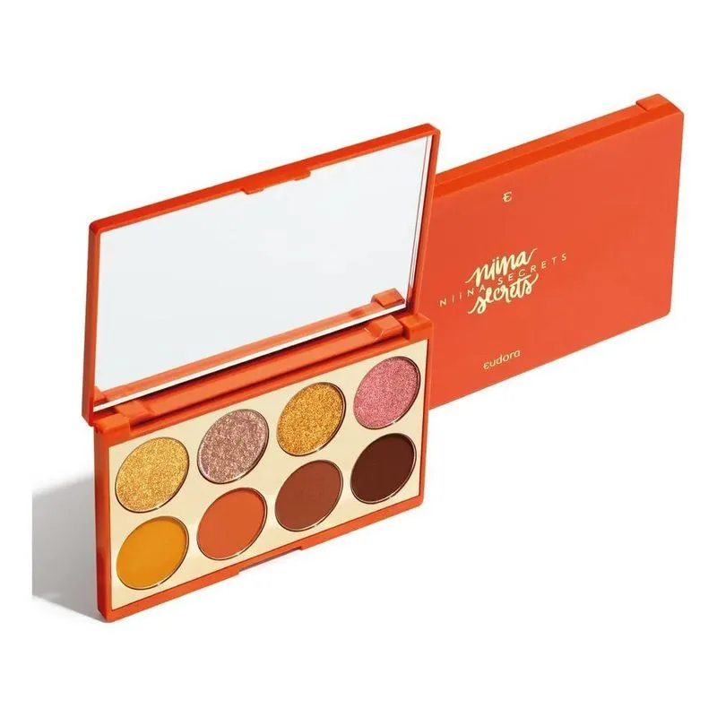 10x Palette Estojo Sombras Niina Secrets Orange Brilho Eudo